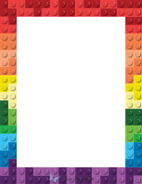 Rainbow Toy Block Border