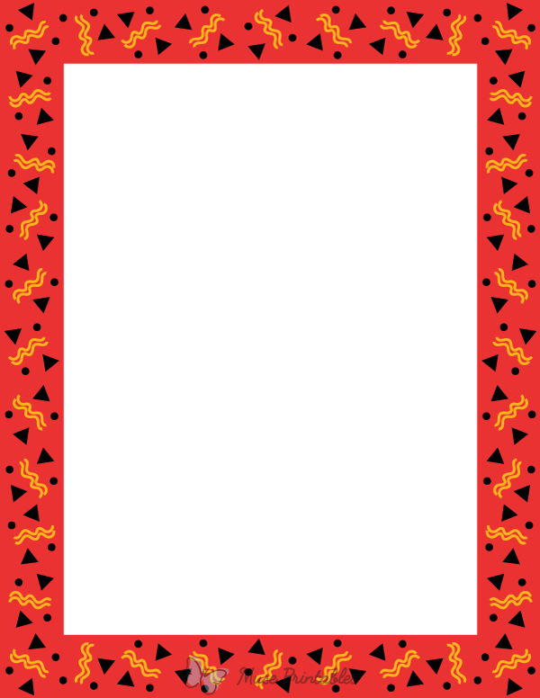 Red 90s Border