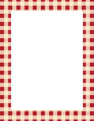 Red and Off White Buffalo Plaid Border
