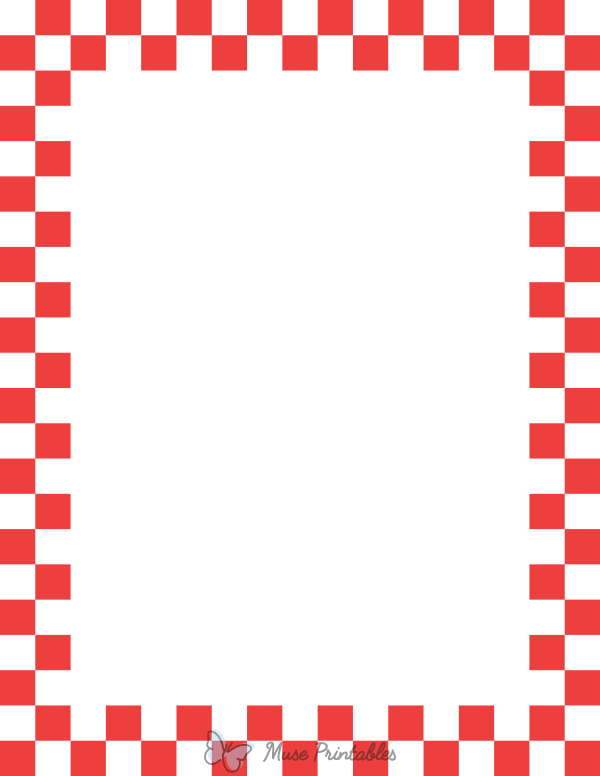Printable Red And White Checkered Page Border Ubicaciondepersonas 