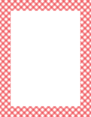 Red And White Diagonal Gingham Border