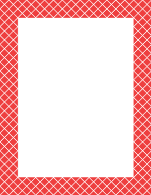 Red and White Lattice Border