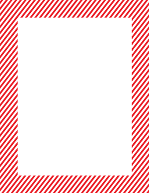 Red And White Mini Diagonal Striped Border