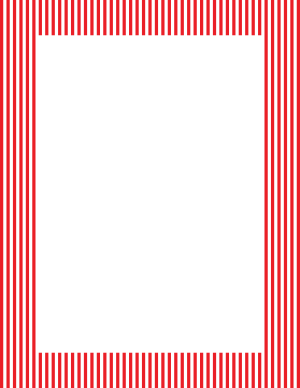 Red And White Mini Vertical Striped Border