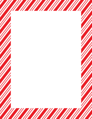 Red and White Peppermint Stripe Border