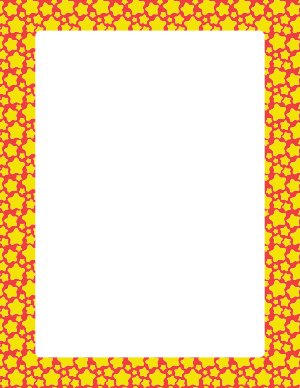Red and Yellow Star Border