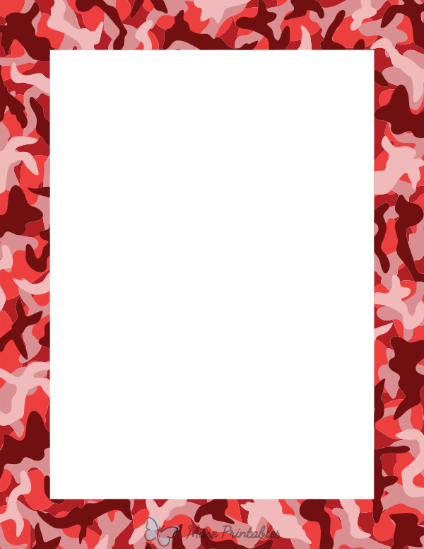 Red Camouflage Border