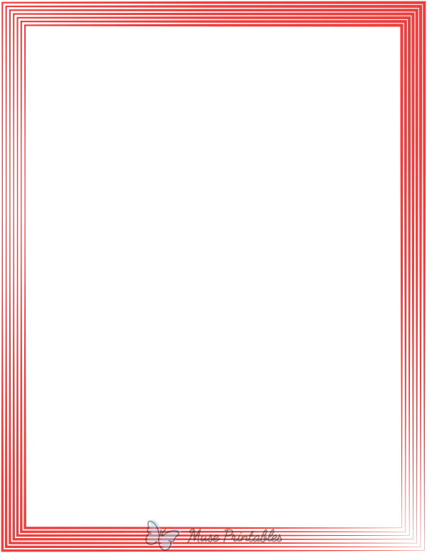 Red Concentric Gradient Line Border
