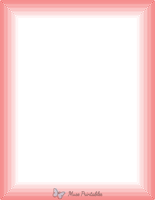 Red Concentric Line Border
