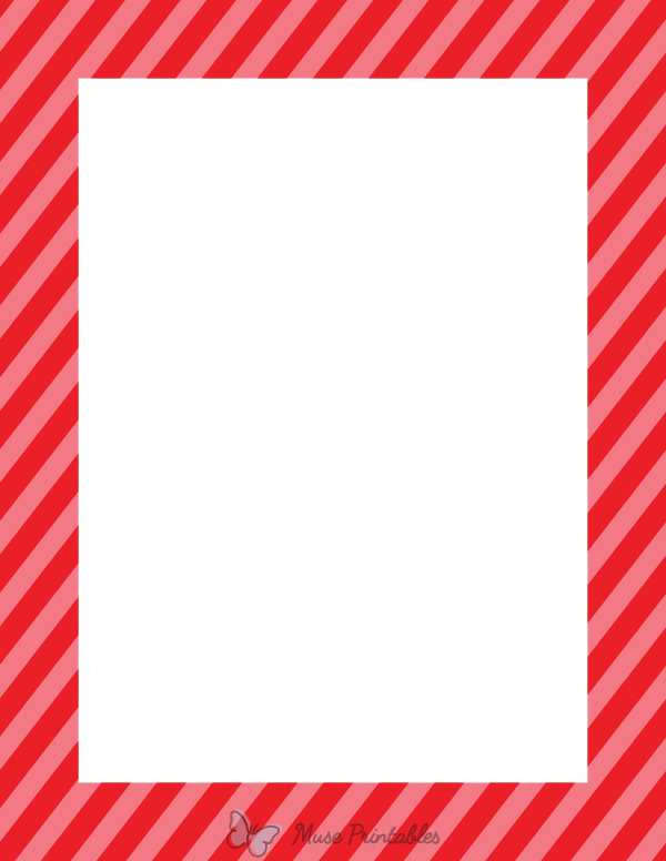 Red Diagonal Striped Border