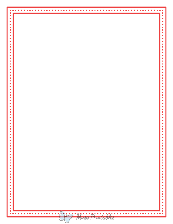 Red Dotted Frame Border