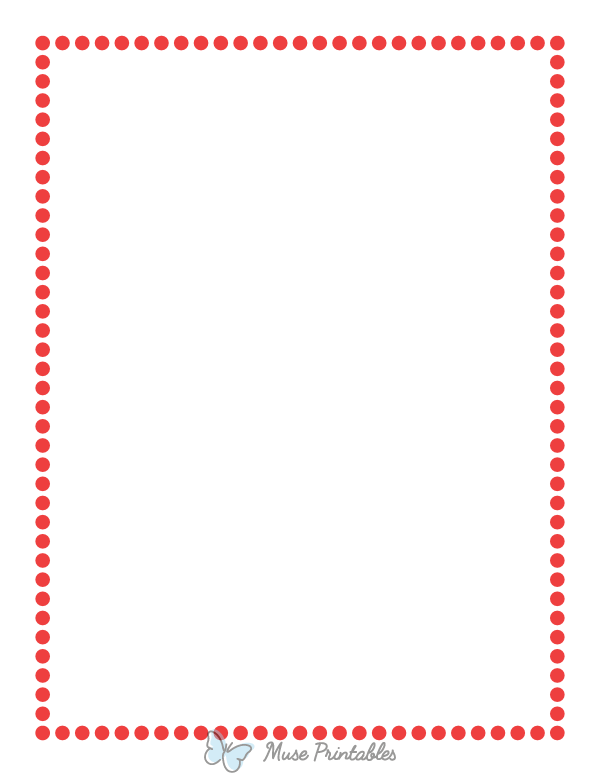 Red Medium Dotted Line Border