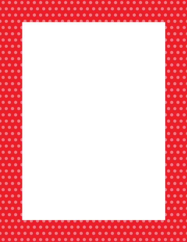 Red Mini Polka Dot Border