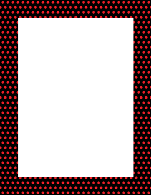 Red on Black Mini Polka Dot Border