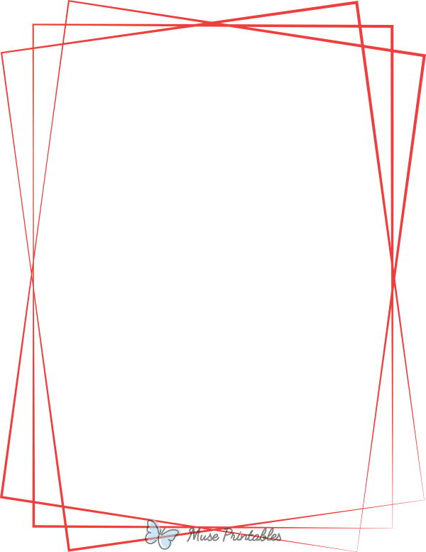Red Overlapping Line Border