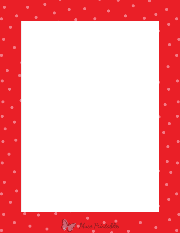Red Random Mini Polka Dot Border