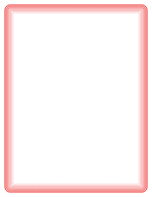 Red Rounded Concentric Line Border