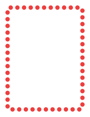 Red Rounded Thick Dotted Line Border