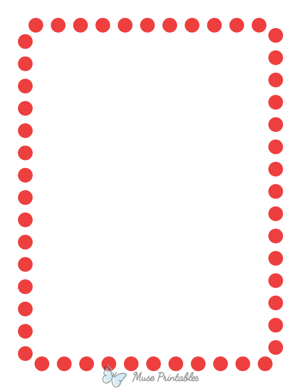 Red Rounded Thick Dotted Line Border
