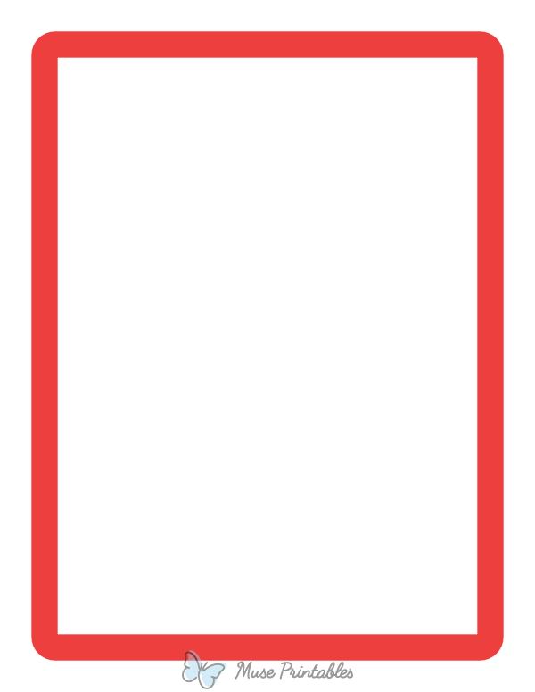 Red Rounded Thick Line Border