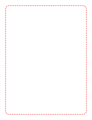 Red Rounded Thin Dashed Line Border