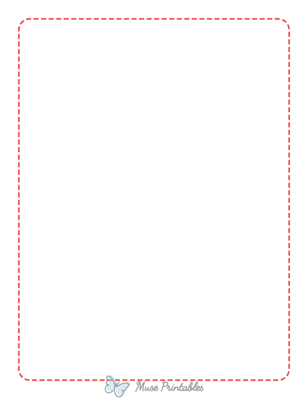 Red Rounded Thin Dashed Line Border