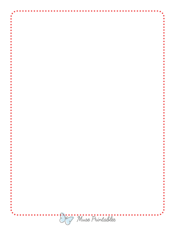 Red Rounded Thin Dotted Line Border