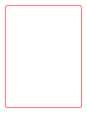 Red Rounded Thin Line Border