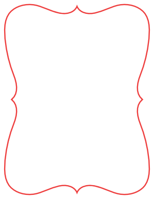 Red Simple Bracket Frame Border
