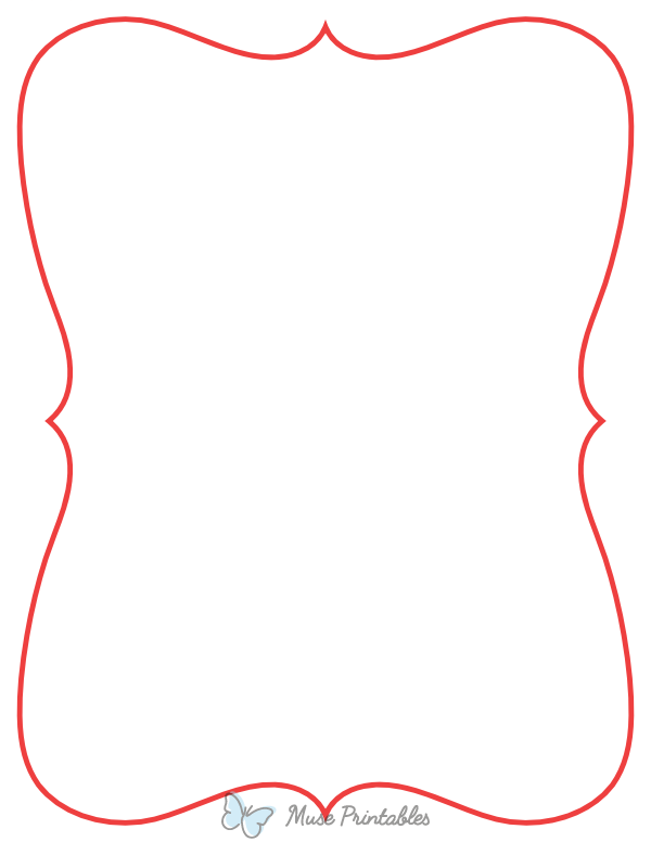Red Simple Bracket Frame Border