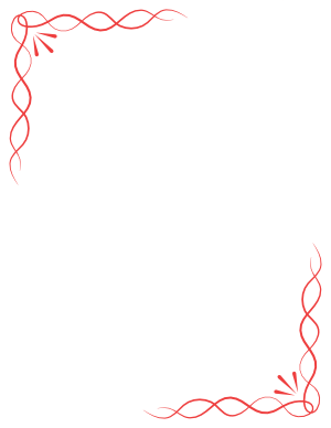 Red Simple Knot Border