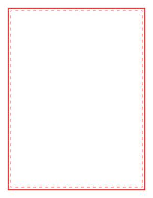 Red Solid And Dashed Line Border
