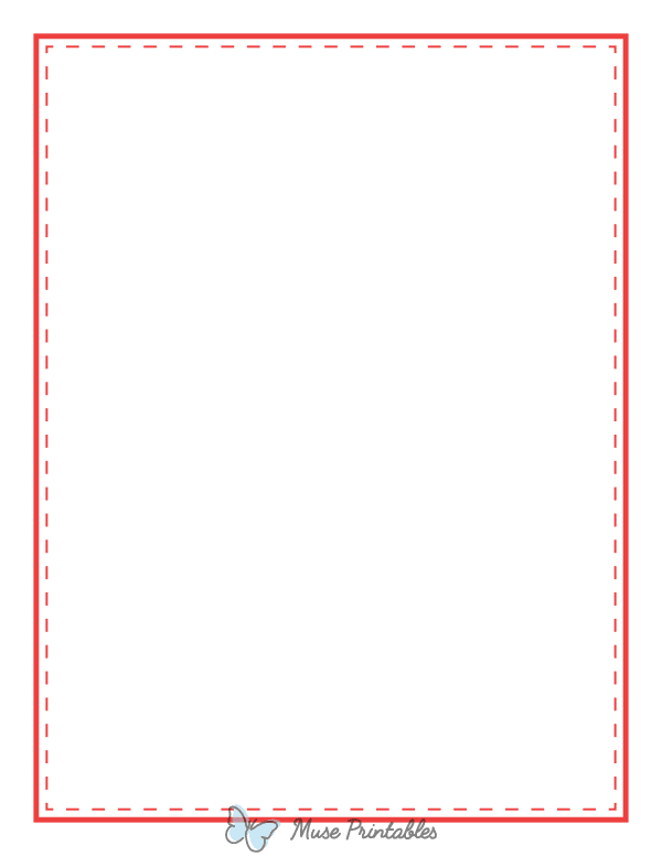 Red Solid And Dashed Line Border