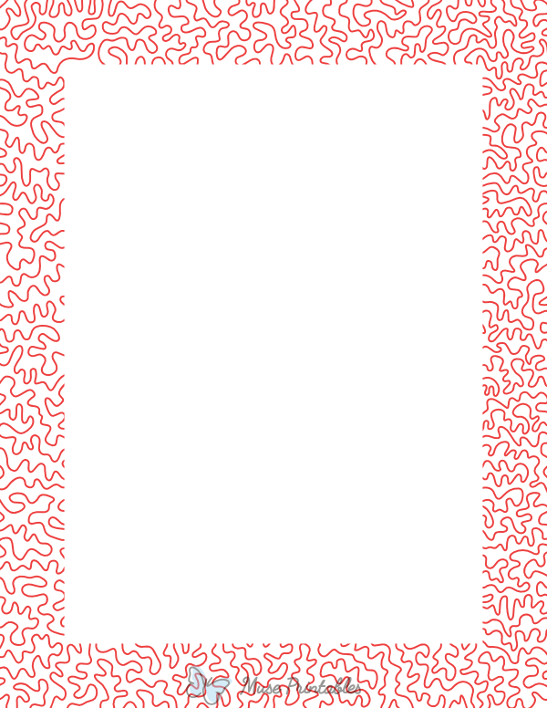 Red Squiggly Line Border