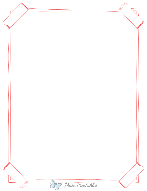 Red Taped Poster Border