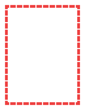 Red Thick Dashed Line Border