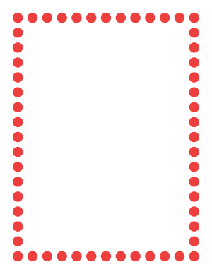 Red Thick Dotted Line Border