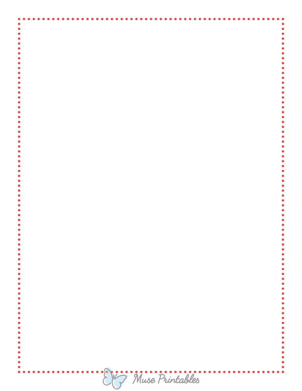 Red Thin Dotted Line Border