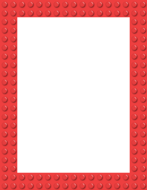Red Toy Block Border