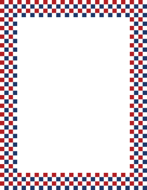 Red White and Blue Checkered Border