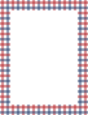 Red White and Blue Gingham Border