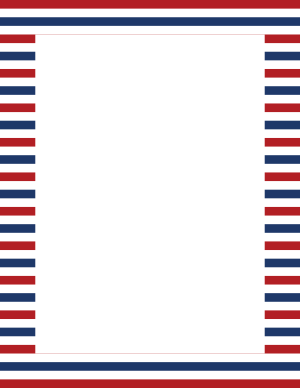 Red White and Blue Horizontal Striped Border