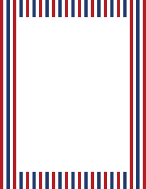 Red White and Blue Vertical Striped Border