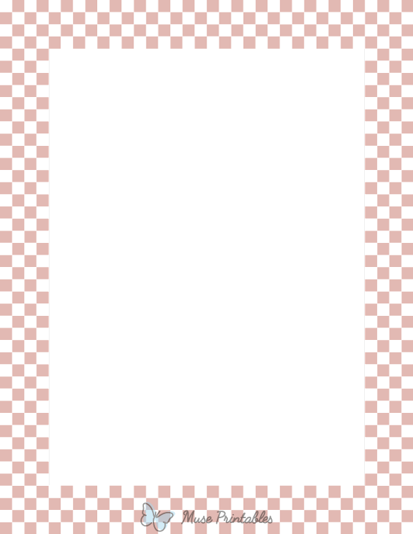 Rose Gold and White Mini Checkered Border