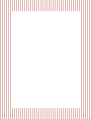 Rose Gold And White Mini Vertical Striped Border
