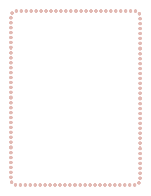 Rose Gold Rounded Medium Dotted Line Border