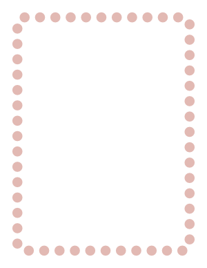 Rose Gold Rounded Thick Dotted Line Border