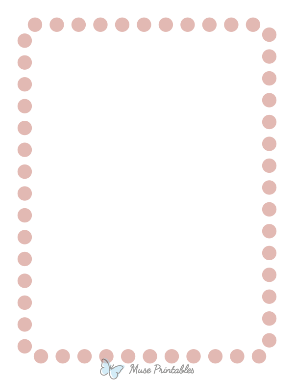 Rose Gold Rounded Thick Dotted Line Border