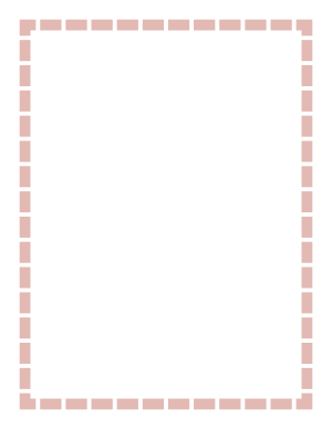 Rose Gold Thick Dashed Line Border
