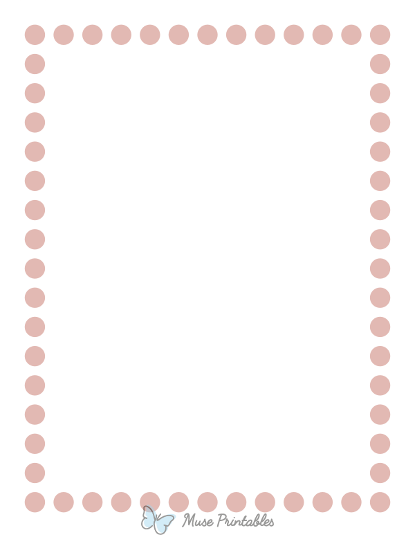 Rose Gold Thick Dotted Line Border